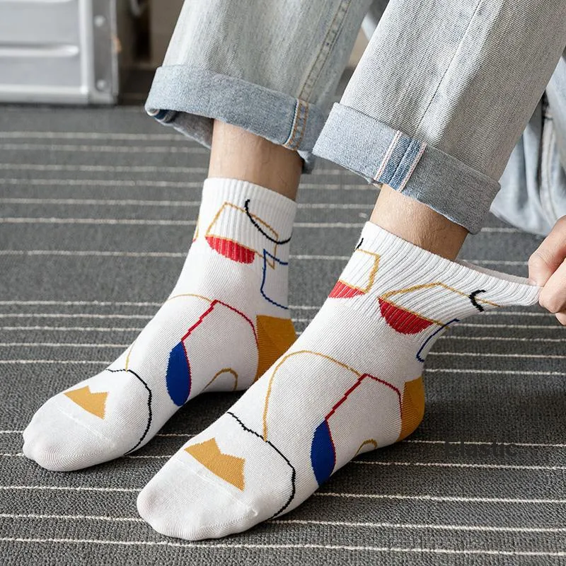 SOIE Mid Calf Socks Men's Combo Set-17