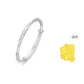 [October & Free Cell Phone Sticker]Furong Flower Sterling Silver Bangle
