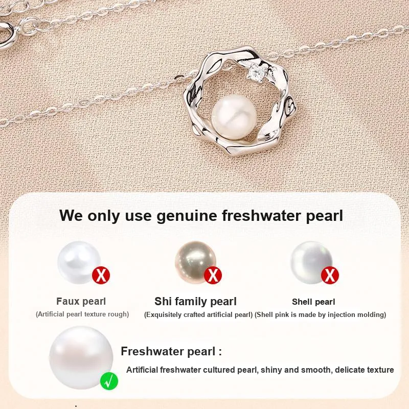 LAOYINJIANG Pearl Collarbone Chain, One Piece Chain Women's-4