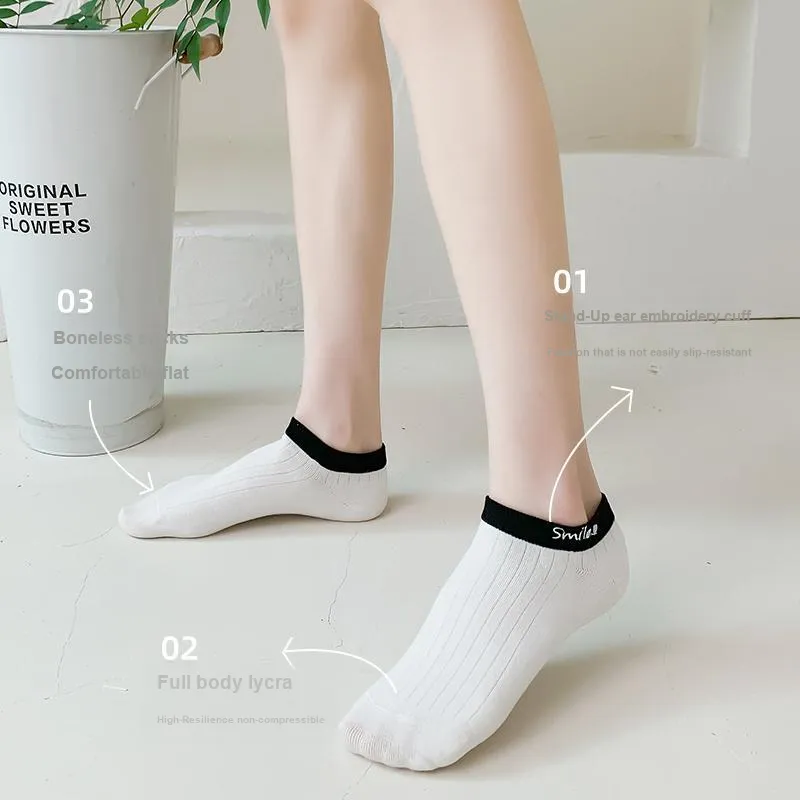 Lan Miao Ankle Socks Women's Shopping Bag 5 Pack-11