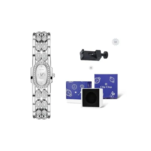 Clip Clop Кварцевый Movement Женские часы 23мм*7мм Белый