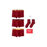 Wealth and Prosperity+Bright Future+Large Sum Deposited+Red Socks*2 Pack