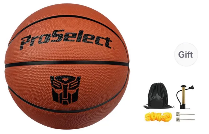 ProSelect x Transformers Rubber Basketball Brown Size 5/7 Training Unisex-8