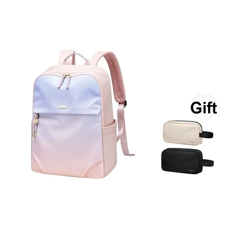 GOLF Fabric Backpack Women's Blue Pink