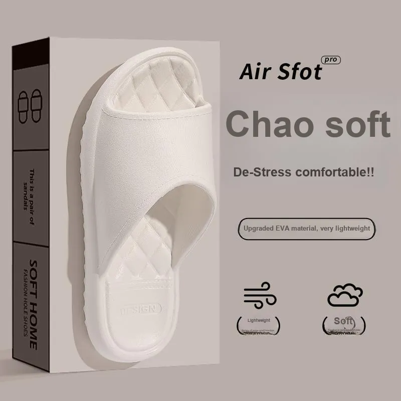 Foot Recreation Diamond Pattern Slip Resistant Comfortable Quiet EVA Minimalist Style All Season Home Slippers-6