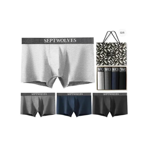 SEPTWOLVES Underwear Gift Box Men's 4 Pack+Shopping Bag