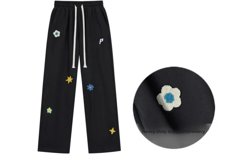 PICCA Casual Pants Unisex Black-1