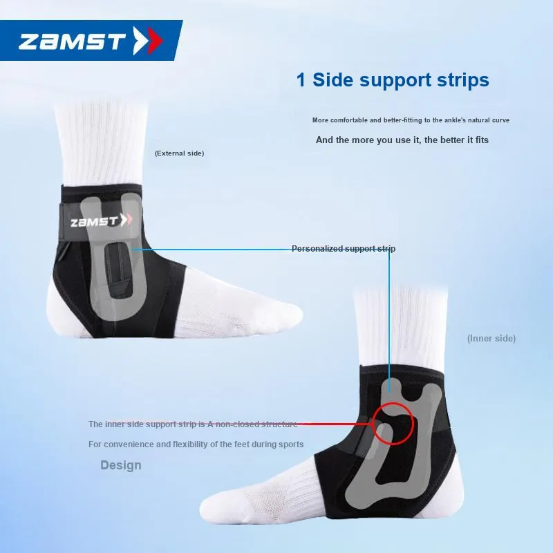 ZAMST Ankle Brace A1 S Soccer, Basketball, Running, Cycling, Skiing Unisex Nylon, Polyester, Elastane-2