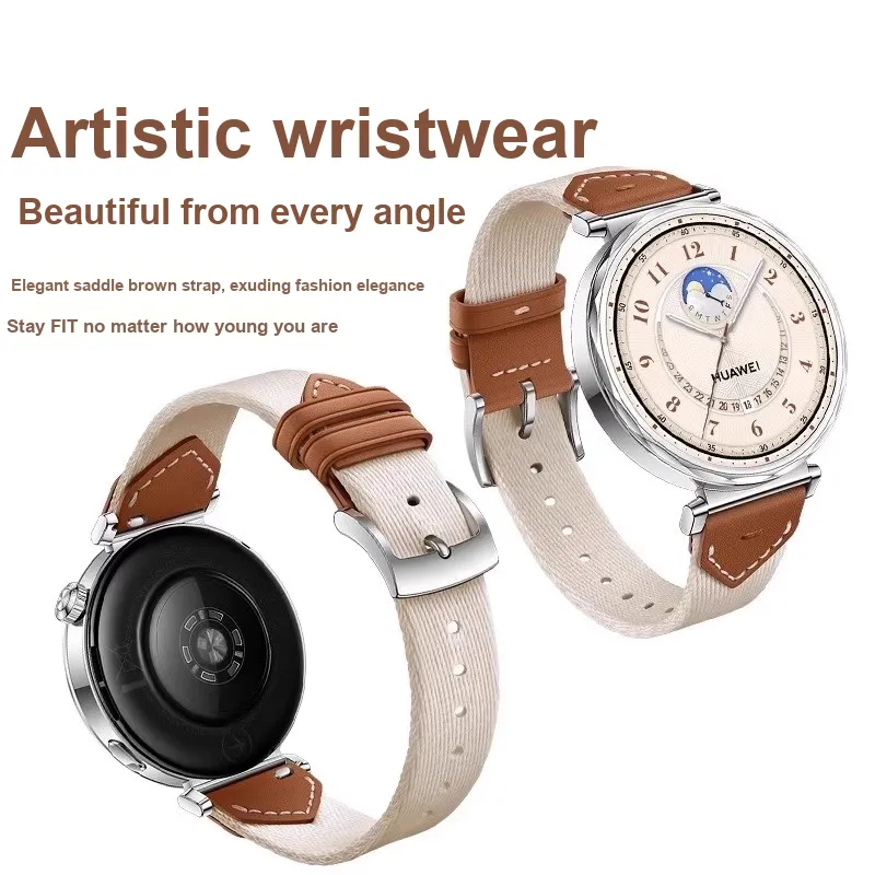 Biaodaige Watch Band Huawei Compatibility 46mm Genuine Leather Material-2