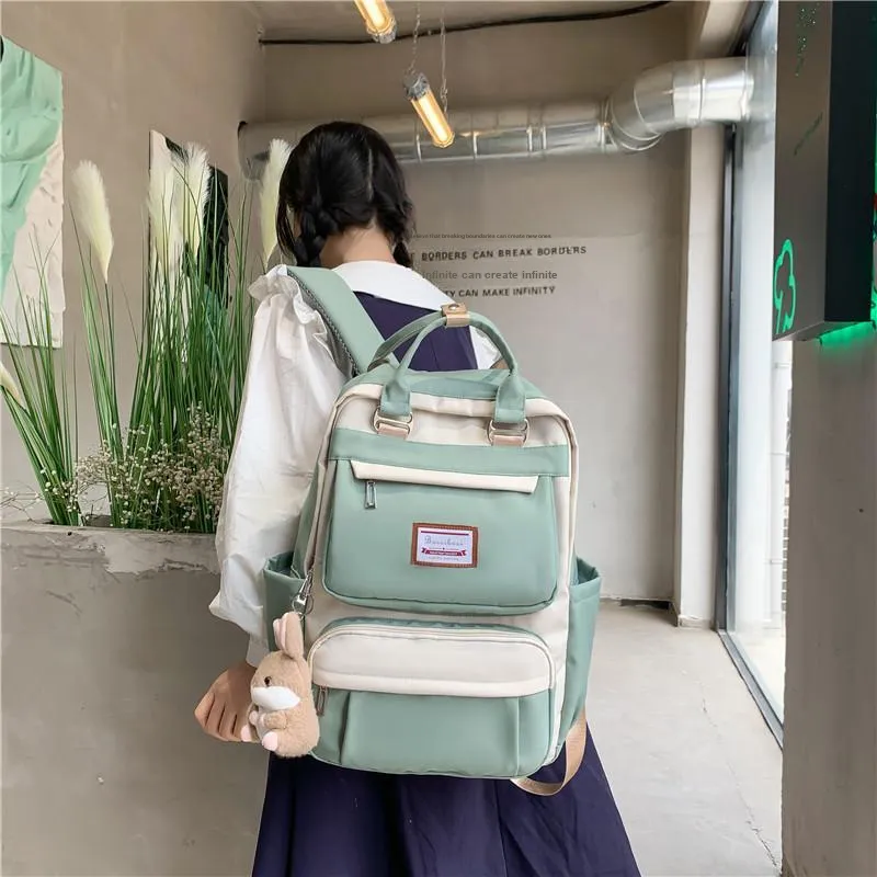 Alcohol Dragon Nylon Carry Backpack Regular Women's Green/Blue/Purple/Pink/Black-7