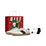 Korean White/Chocolates Dark Brown (Flower Shopping Bag+Socks)