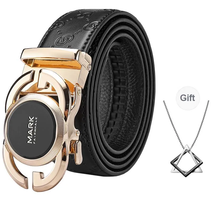 FAIRWHALE Cow Leather Belts Men's Width 3.5CM-16