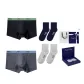 2 Pack Box[Ink Black+Dark Gray][Long Staple Cotton Socks × 2 Pack]