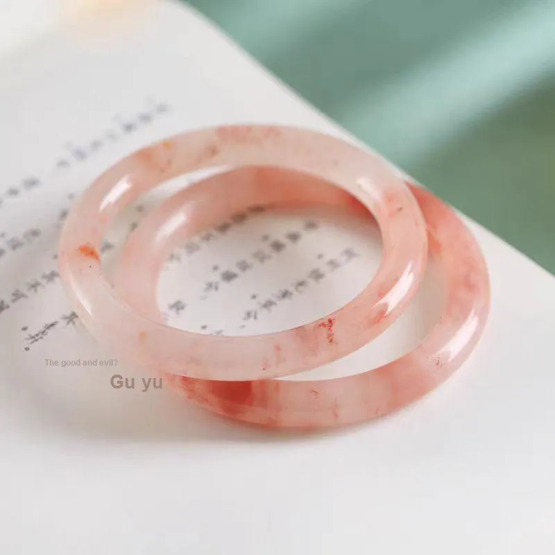 Lingxiang Yurun Golden Silk Jade Bangles Women's-2