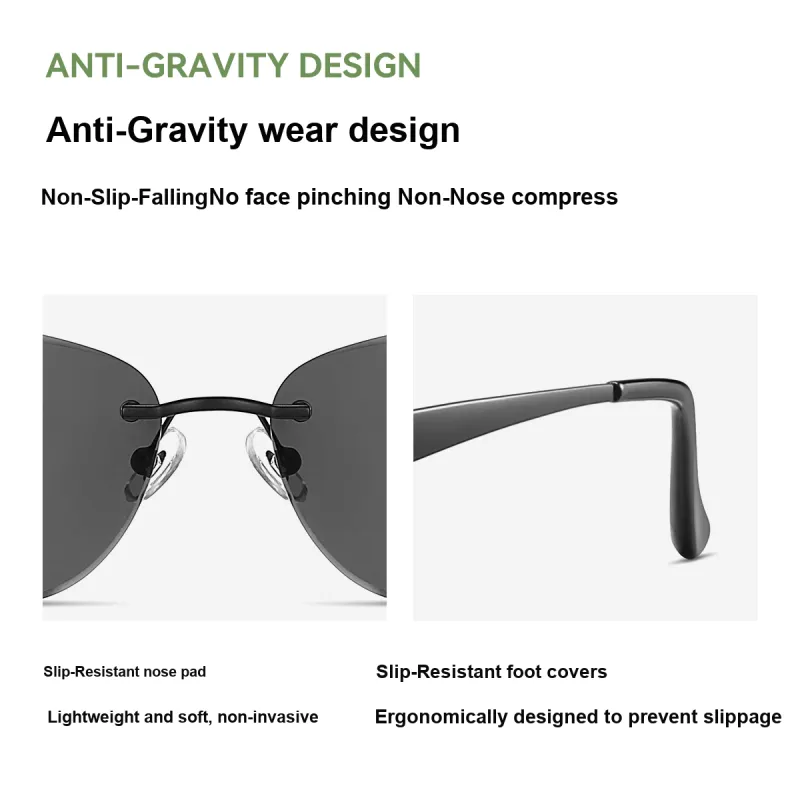 VEGOOS Cupronickel Cat Eye Sunglasses Unisex-1