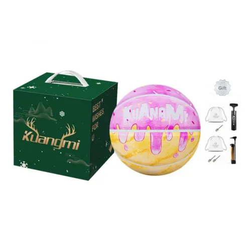 Kuangmi PU Basketball Yellow Pink Size 7 Training