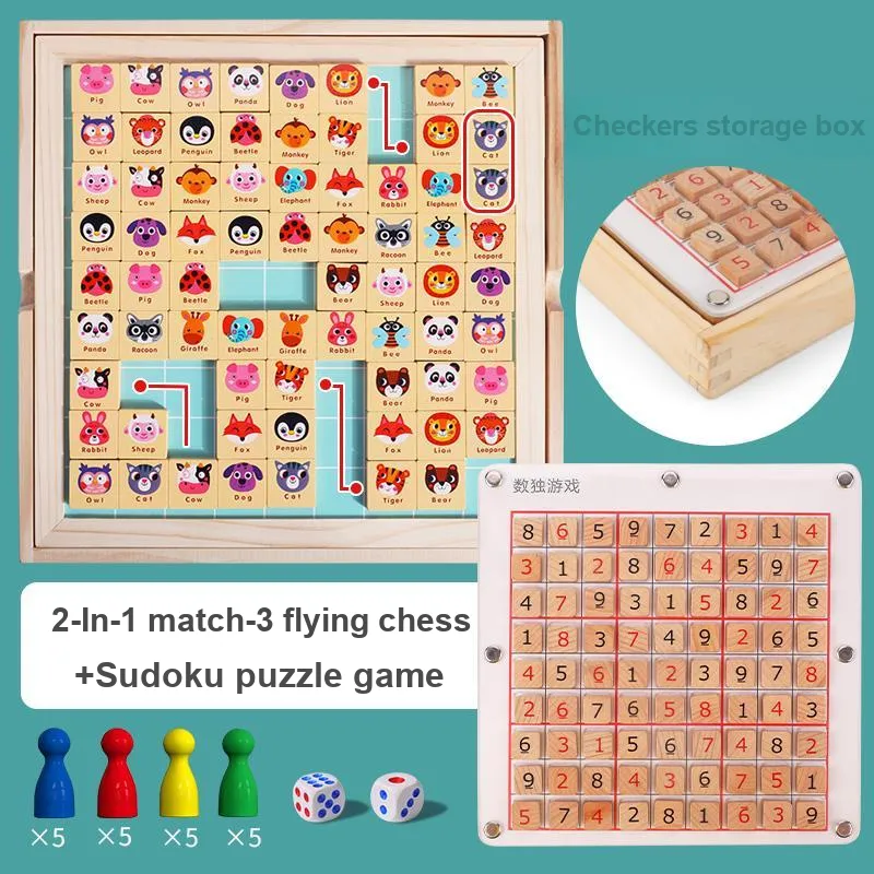 CAYI Ludo Chessboard Game Intelligence And Thinking Training Toy Board Games-9