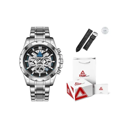 PEAK Thunder Series Кварцевый механизм ремешок из нержавеющей стали черный циферблат мужские часы