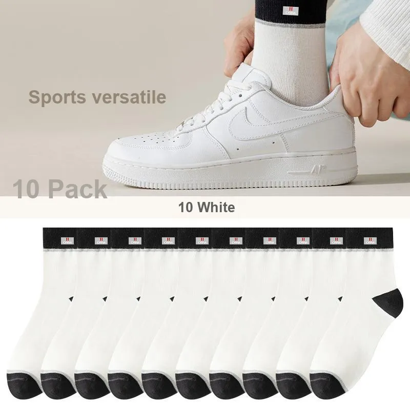 Lan Miao Mid Calf Socks Men's 10 Pack-13