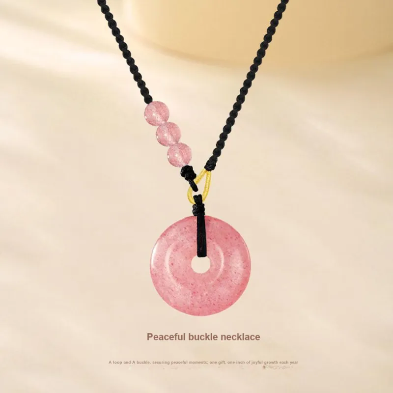 Love Jewelry Natural Chalcedony Necklaces Unisex-4