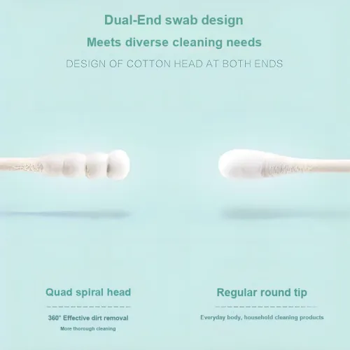 ZHENZI x Camellia Двойная головка Хлопок Вата Одноразовый Вата для макияжа 200 шт. в коробке