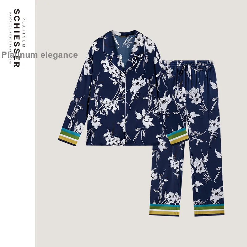 Shuya Pajama Set Women's Dark Royal Blue-1