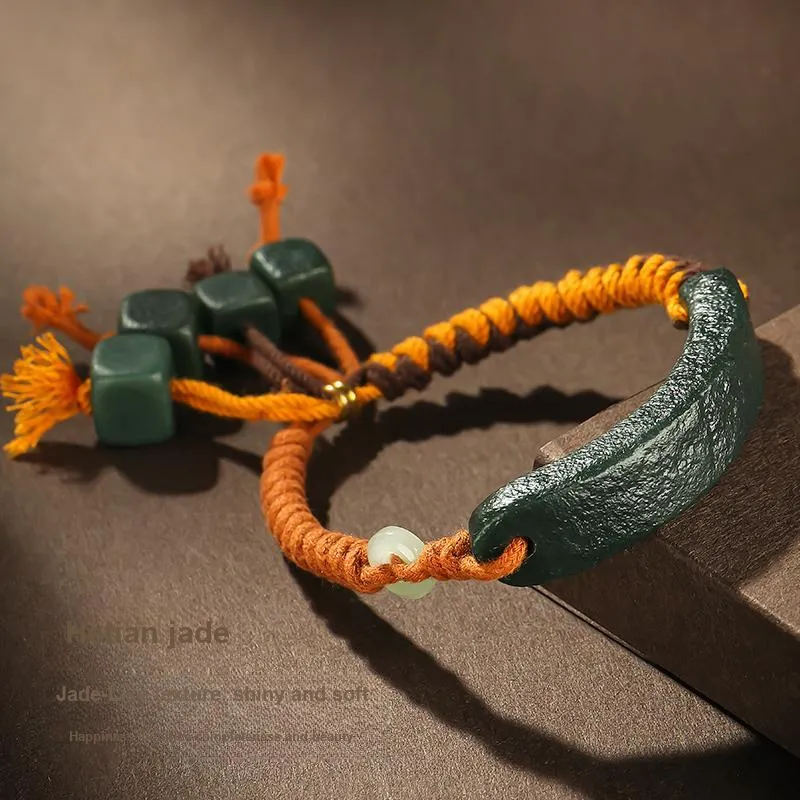 YINXIANGMOU Hetian Jade Bracelets Green Jade Men's-4