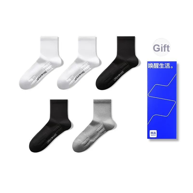 HLA Mid Calf Socks Unisex 5 Pack-6