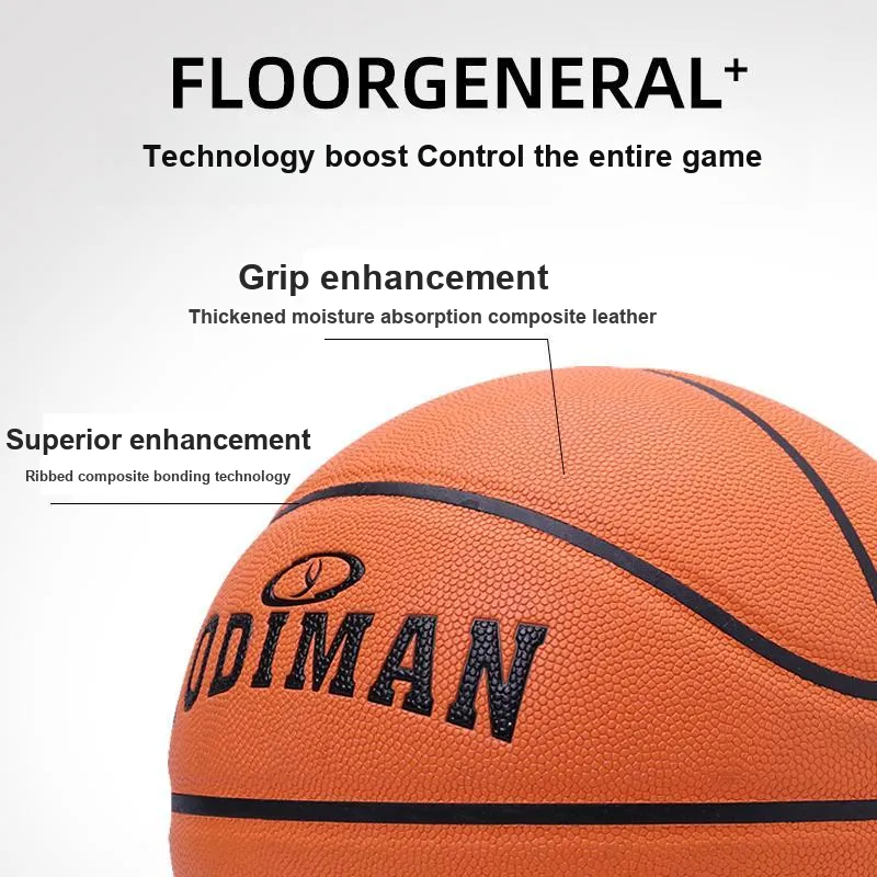 YODIMAN PU Basketball Brown Size 7 Training Unisex-3