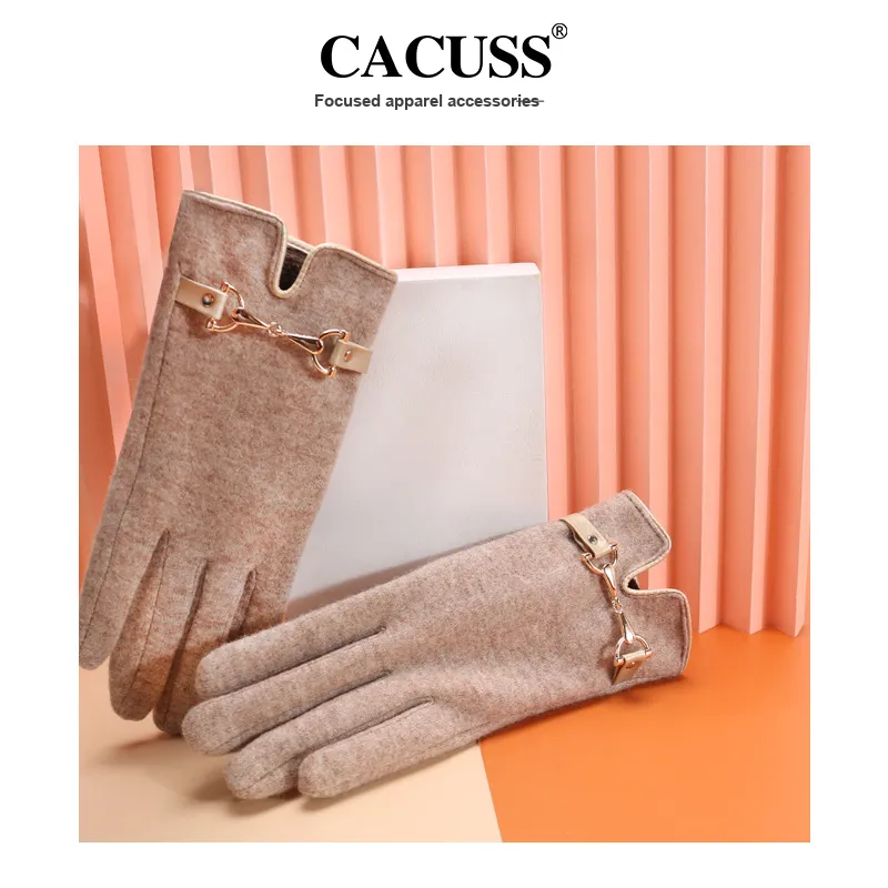 CACUSS Junior Wool Knit Gloves Women's-5
