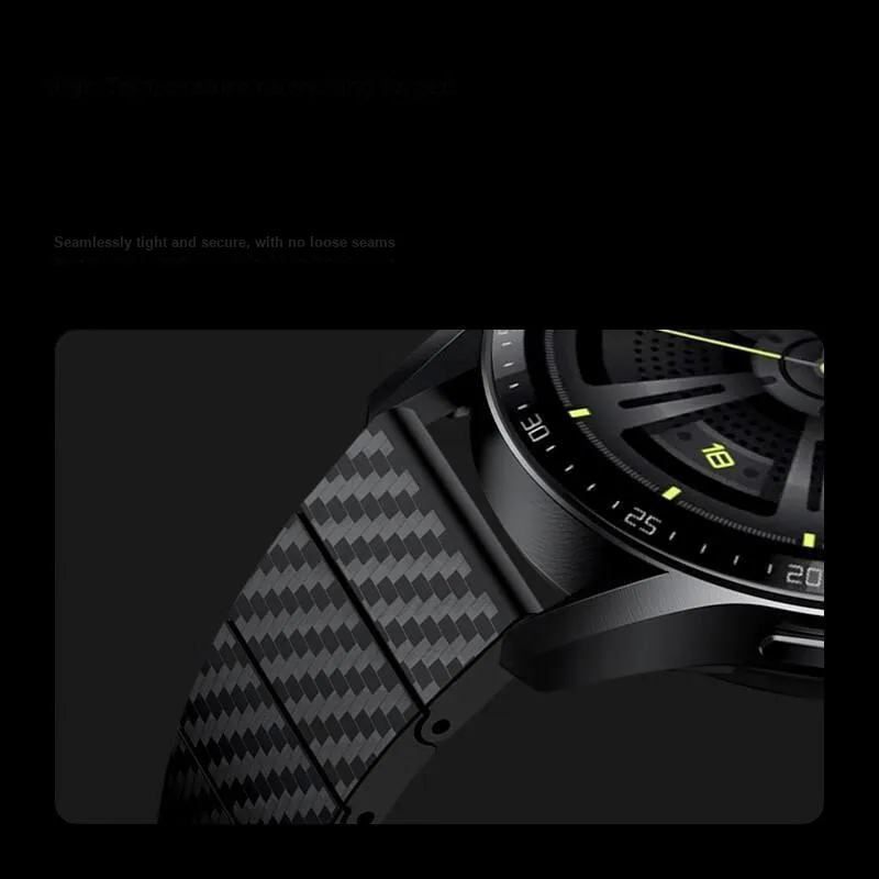 FZRT Watch Bands Carbon Fiber Pattern 22mm Interface Strap Unisex-6