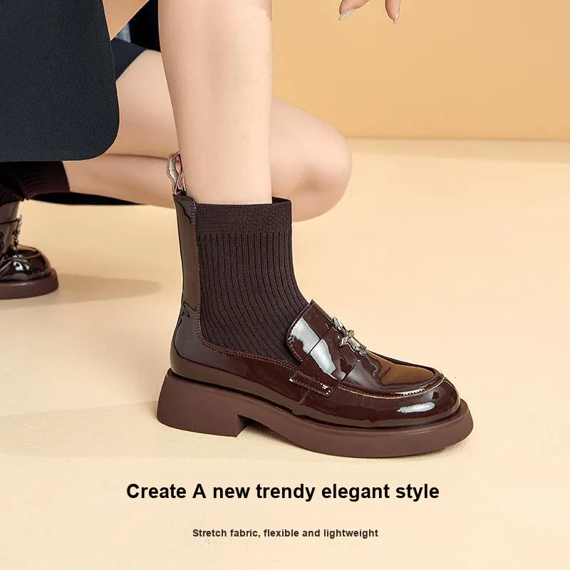 DG Ankle Boots Women's Black/Brown-4