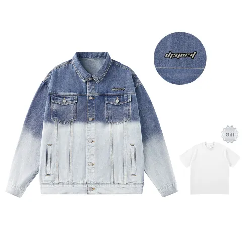 DJ.SPIRIT Denim Jackets Unisex Denim Gradient Blue