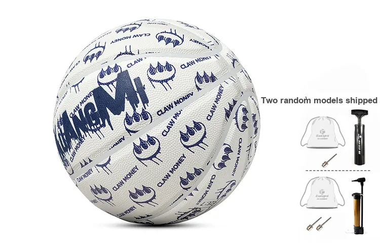 Kuangmi x Claw Money PU Basketball Blue White Size 7 Training Unisex-4