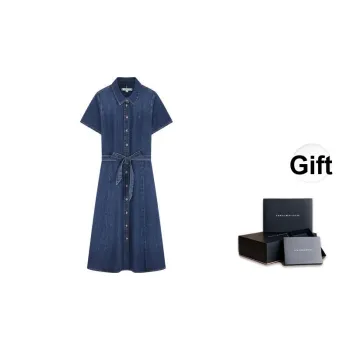 Tommy Hilfiger Short Sleeved Dresses Women's Denim Blue