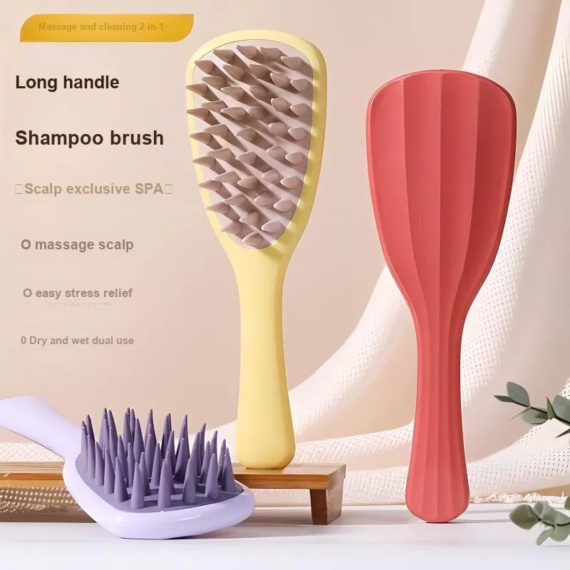 Love Of Wormwood Silicone Coarse Tooth Strap Controller Shampoo Brush Massage-1