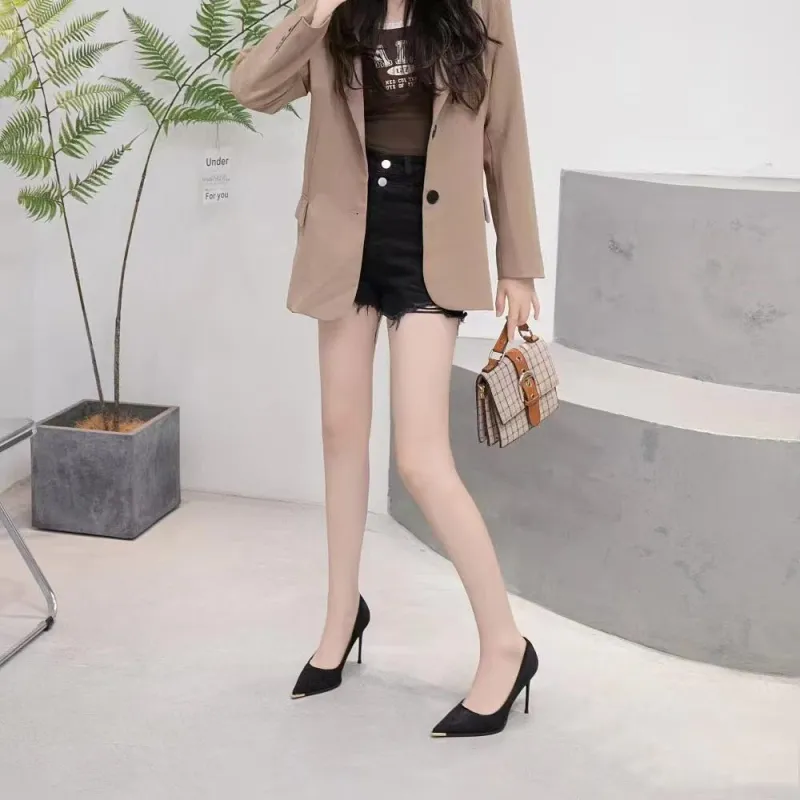 Feo Dvke Slim Heel High Heels Women's Black Gift Box Set-3