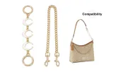 Coach straight gold white moon 16cm + decorative chain puppy buckle 45cm
