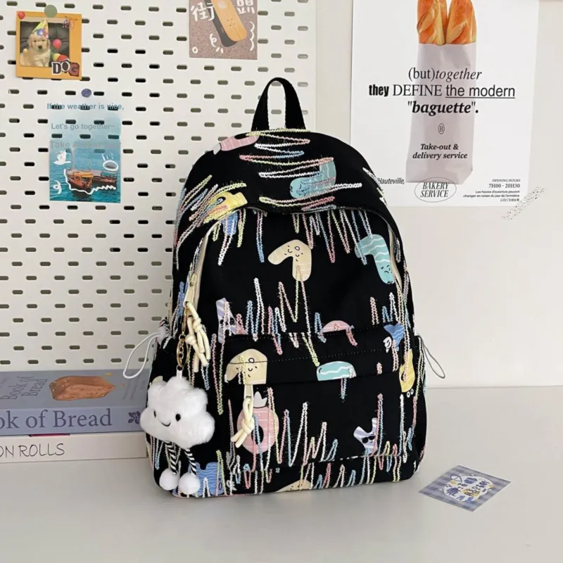 PINK·LAND Nylon Backpack Women's Multicolor-1