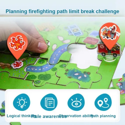 One Moment Pavilion Educational Little Fire Brigade Single Level Puzzle Logic Thinking Board Games