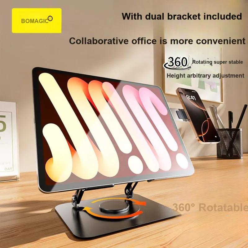 Magic Multiplier Tablet Stands Rotatable Metal Multifunction Magnetic Docking Station-9