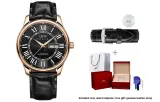 Rose Gold Black Black Leather