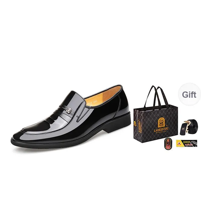 LAORENTOU Dress Shoes Men Low Top Black-17