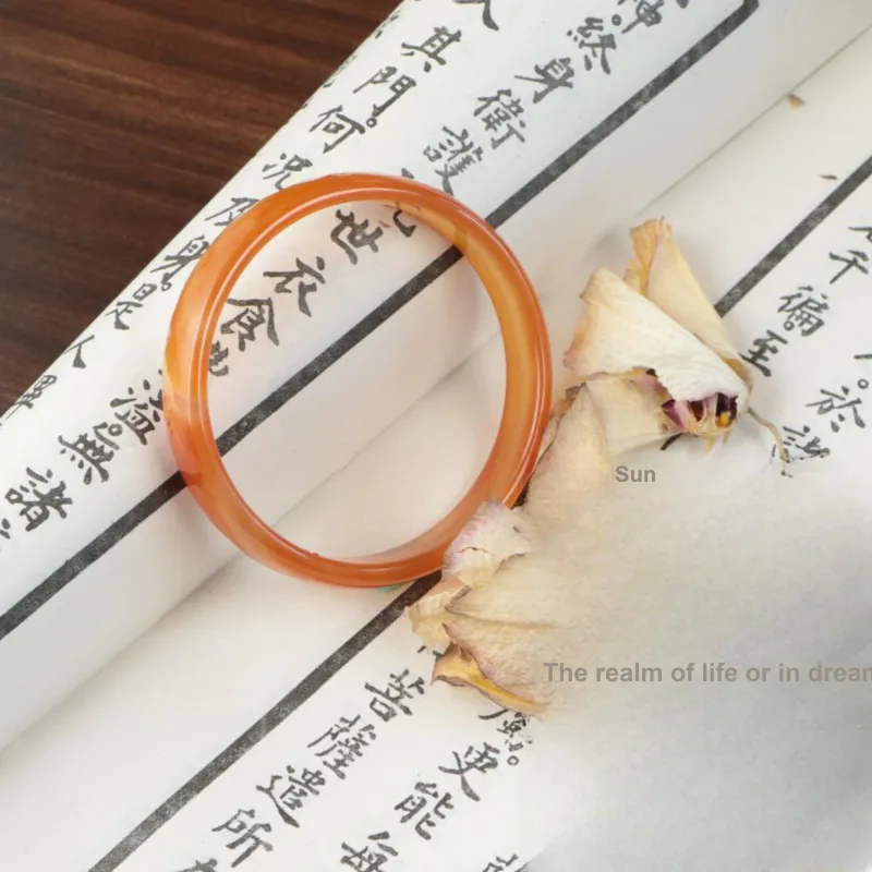 South Asia Natural Agate Jade Bangles Women's-2