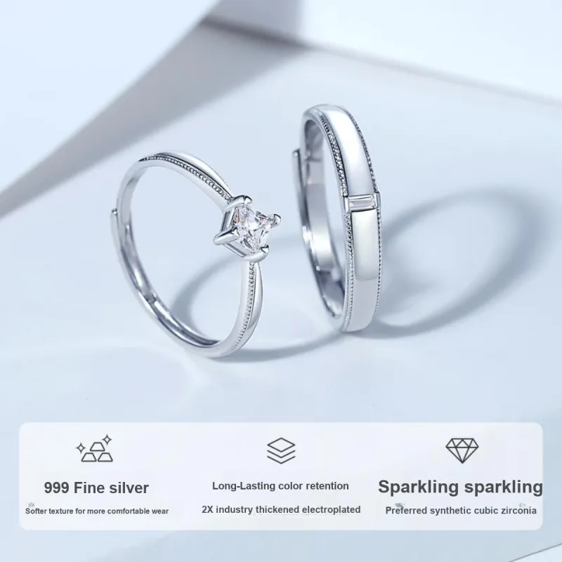 WINY 999 Fine Silver Rings Unisex Silver-2
