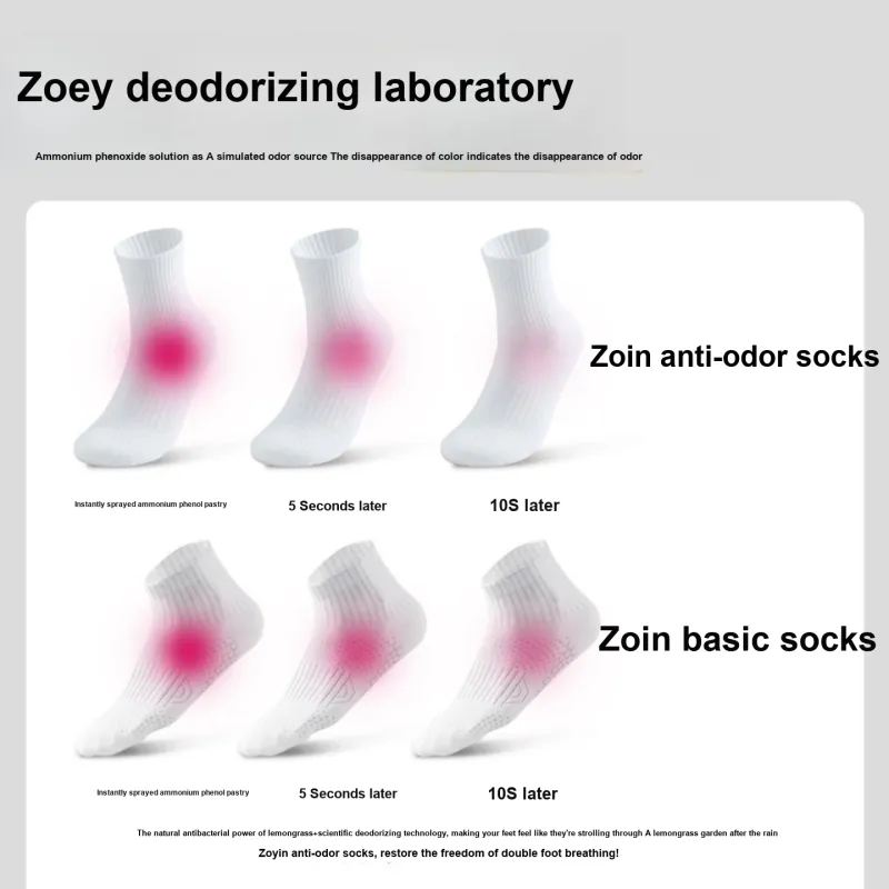 ZEROIN Mid Calf Socks Unisex Box 4 Pack-25