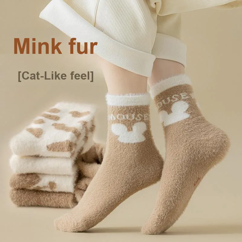 Top Melon Mid Calf Socks Women's 5 Pack Coffee-1