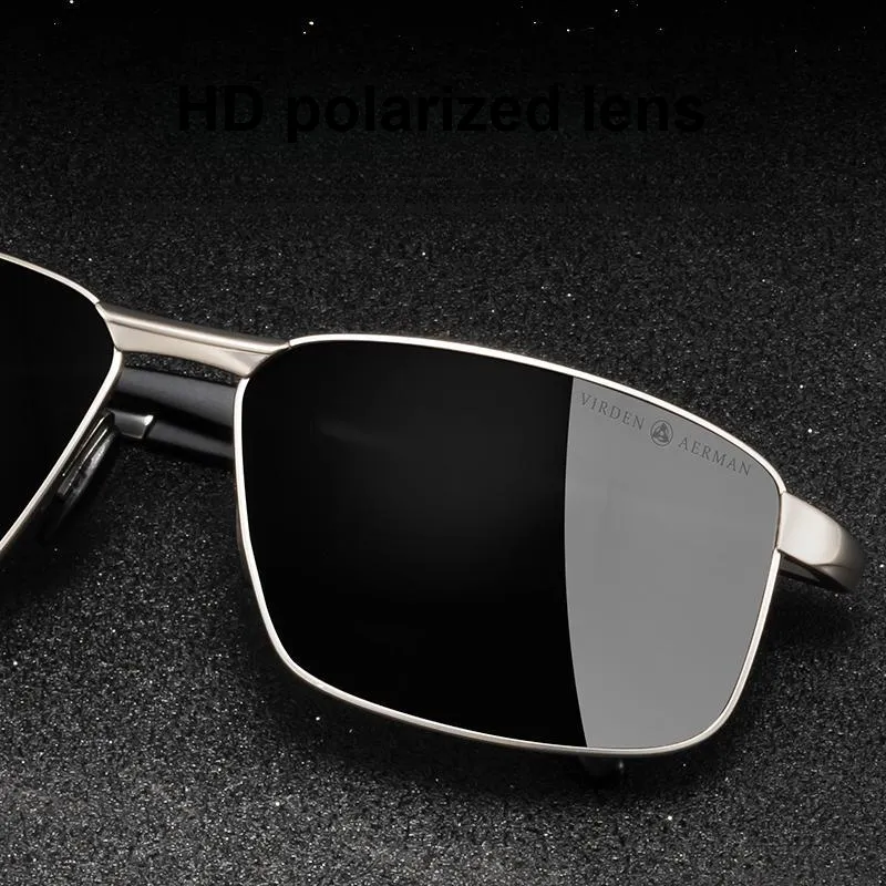 VIRDEN AERMAN Titanium Alloy Square Sunglasses Men's-5
