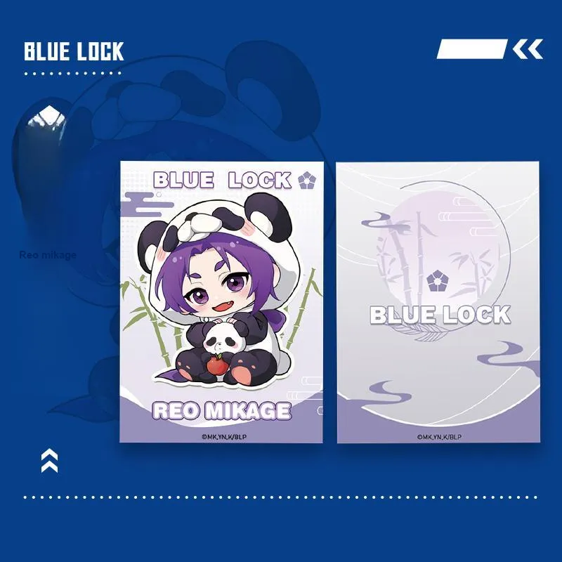 Crooked Melon Production Blue Lock Panda Collection 75mm Double Flash Tin Badge Laser Ticket Polaroid Combo Set Badges-15