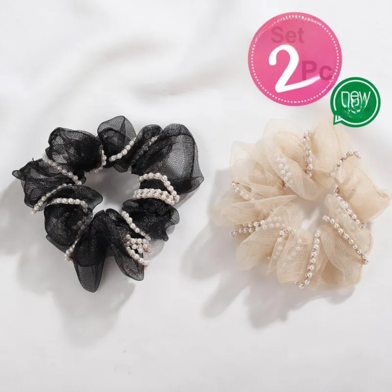 CHIMERA Gauze Beads Hair Tie Women's-2